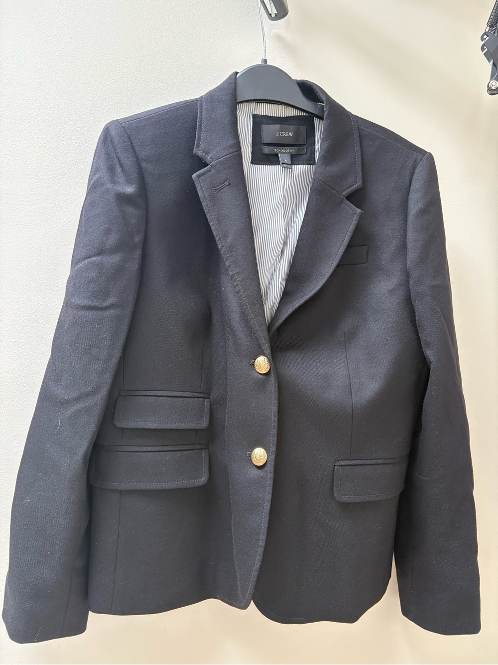 J. Crew Black School Boy Blazer